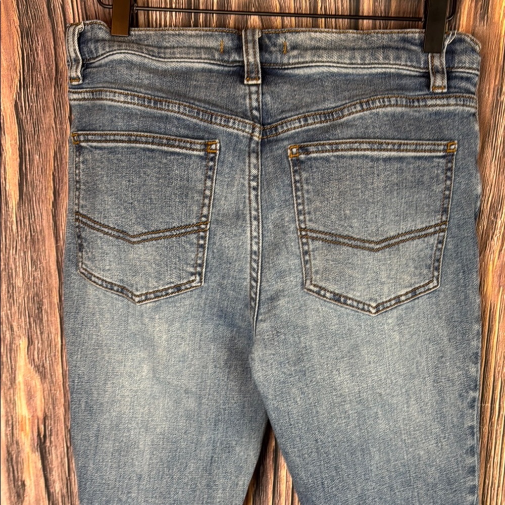Free People Button Fly High Rise Blue Denim Jeans - Picture 3 of 8